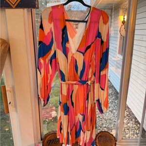 Ava & Viv Multicolor Long Sleeve Dress